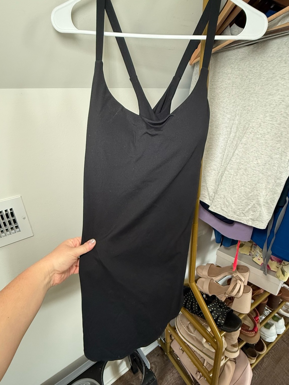 Halara Softlyzero plush backless active dress
